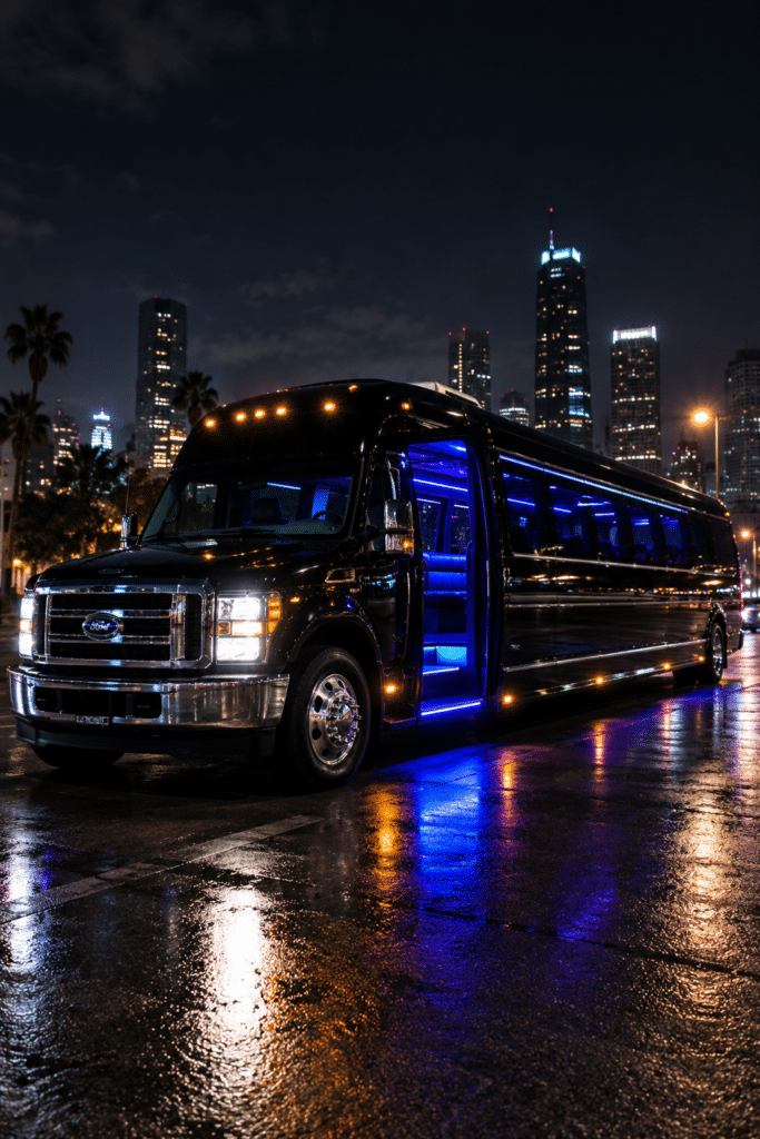 Bus Pexels Photo in the street with lights